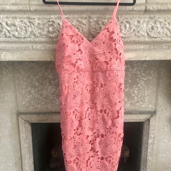 Boohoo Dresses & Skirts - NWT Boohoo Boutique Crotchet Dress Blush Sz 10